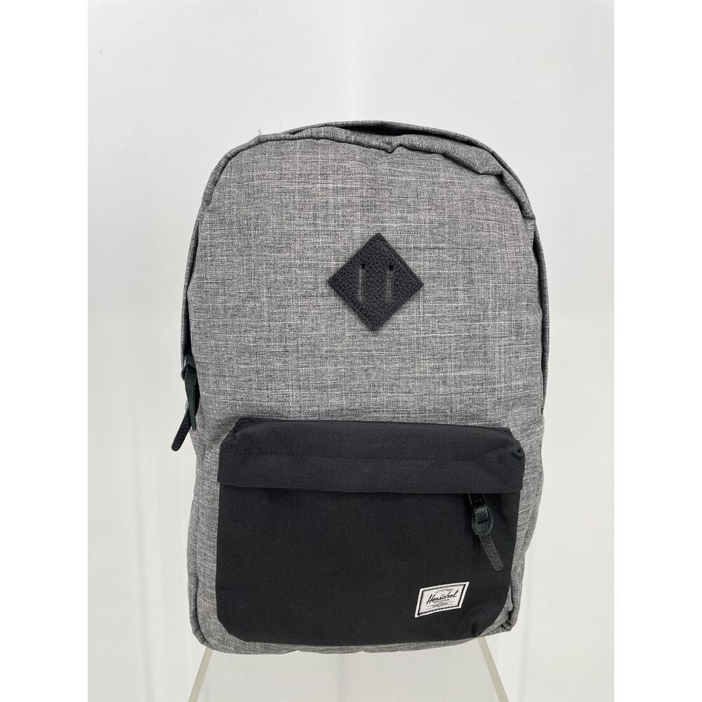 Herschel Mens Heritage Ravenx Crosshatch Backpack Gray Black 21.5L 18x12.25x5.5"